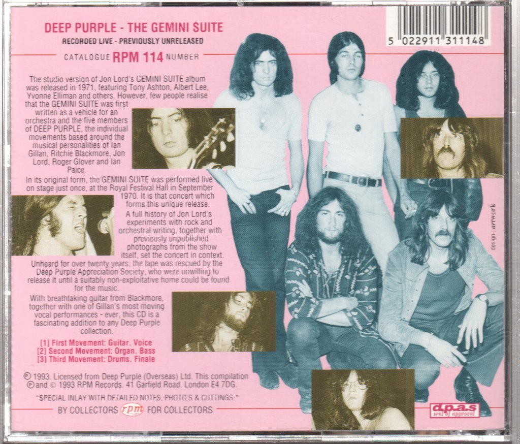Deep Purple - Gemini Suite - Cd