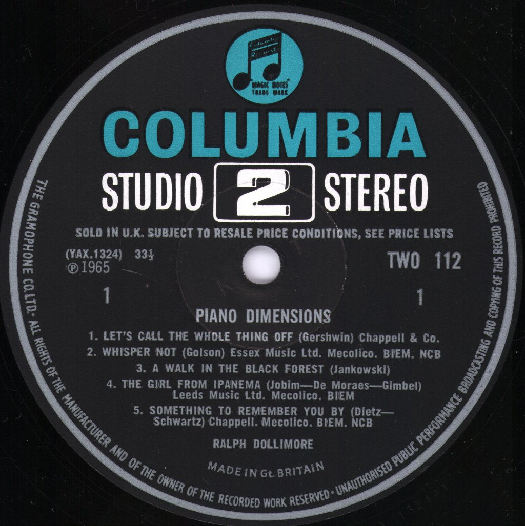 Ralph Dollimore - Piano Dimensions - Lp