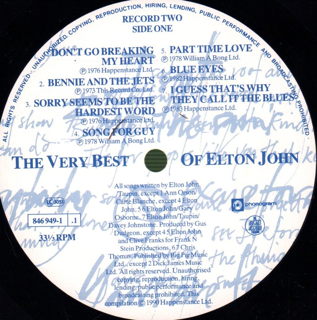 Elton John - Very Best Of - Double Lp