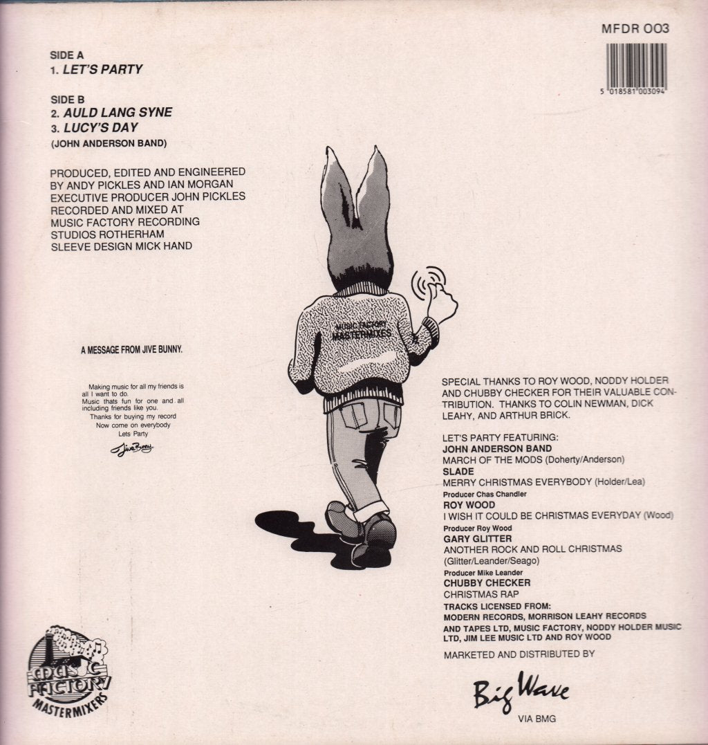 Jive Bunny And The Mastermixers - Let's Party - 12 Inch