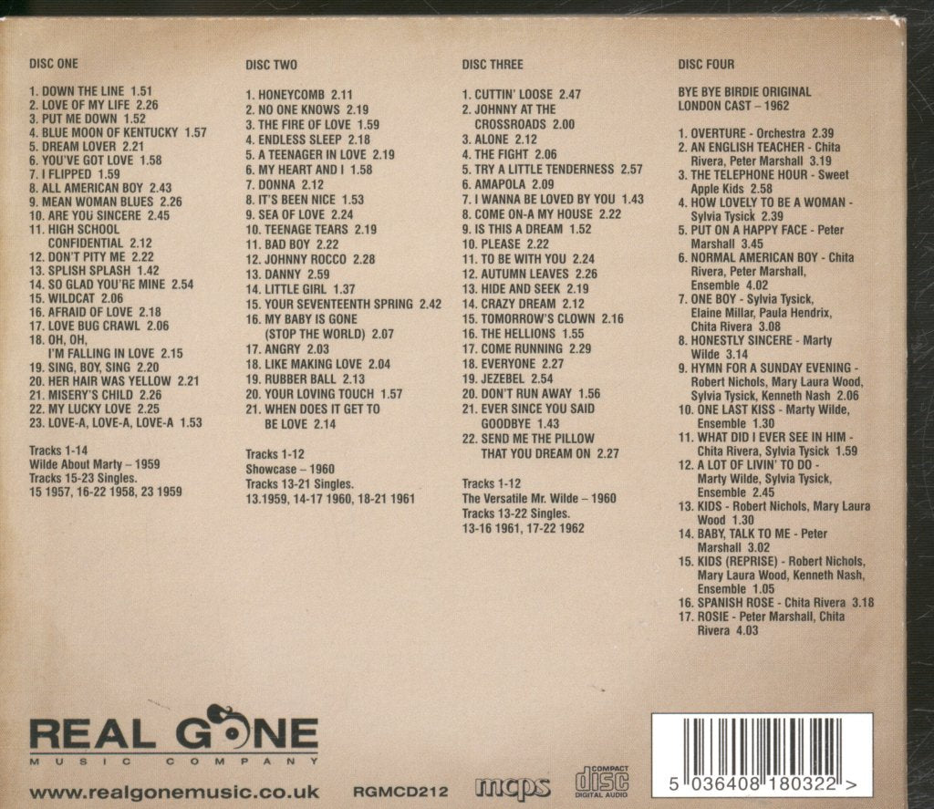 Marty Wilde - Four Classic Albums Plus Singles - Cd Set