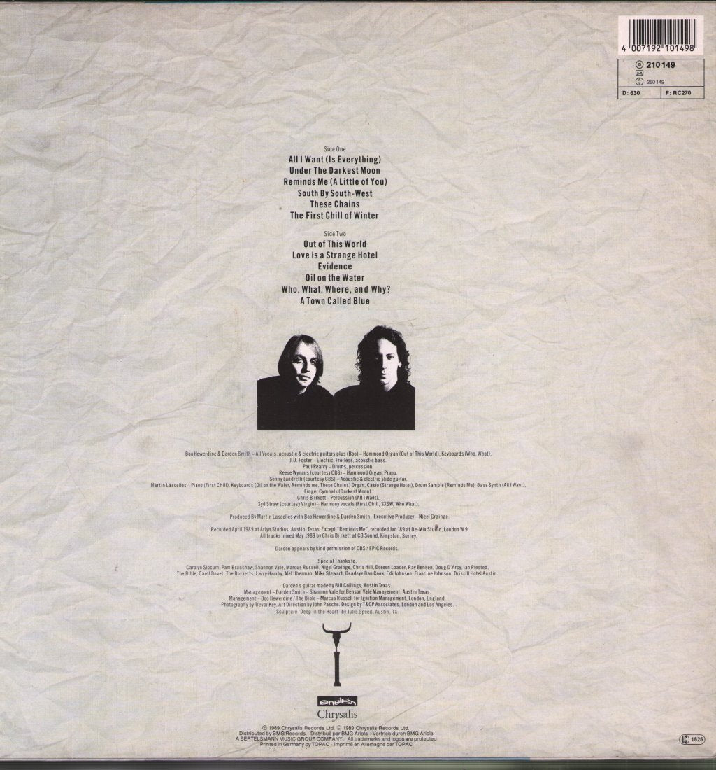 Boo Hewerdine And Darden Smith - Evidence - Lp