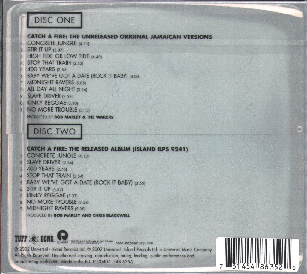 Wailers - Catch A Fire - Cd