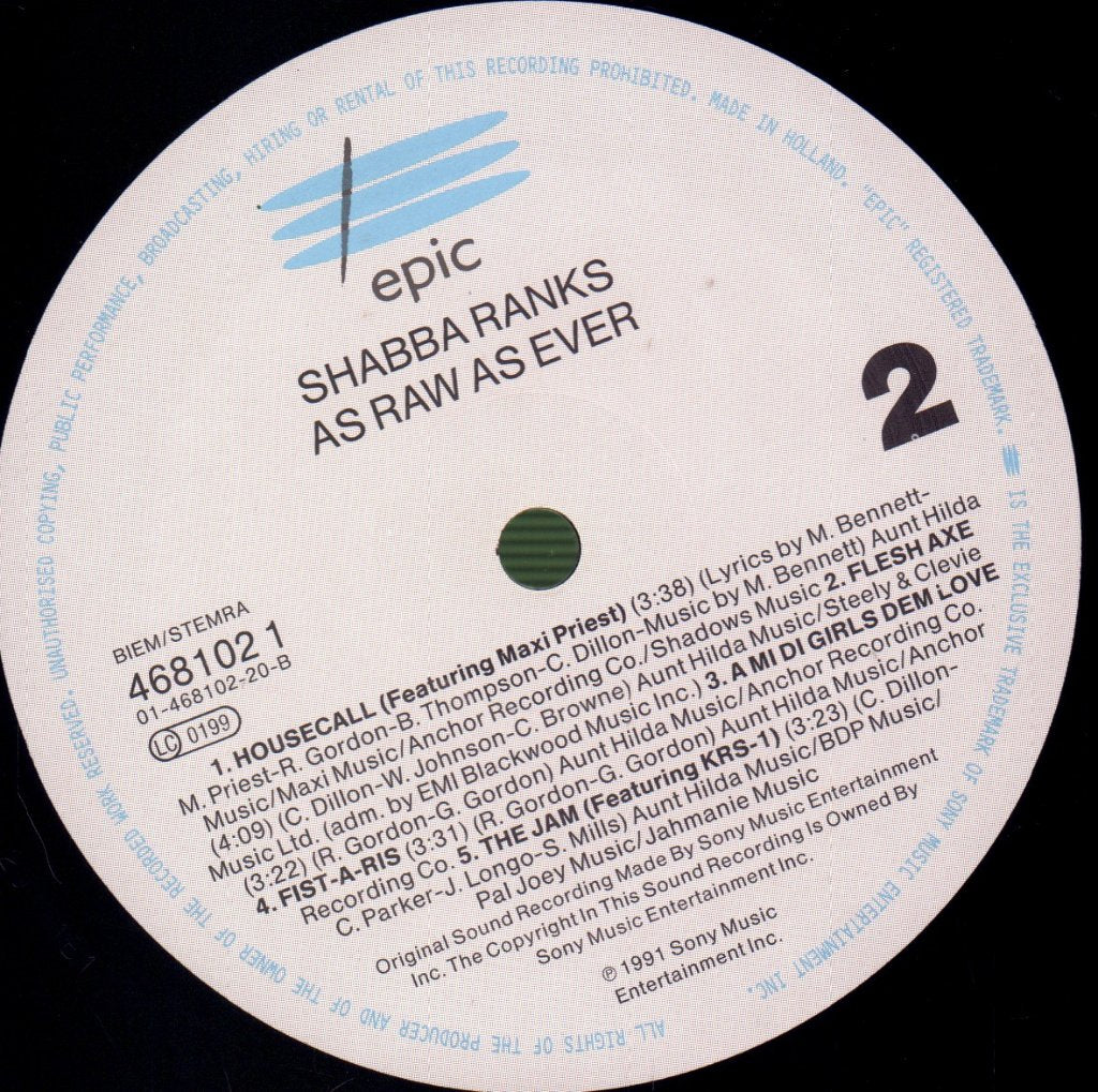 Shabba Ranks - As Raw As Ever - Lp