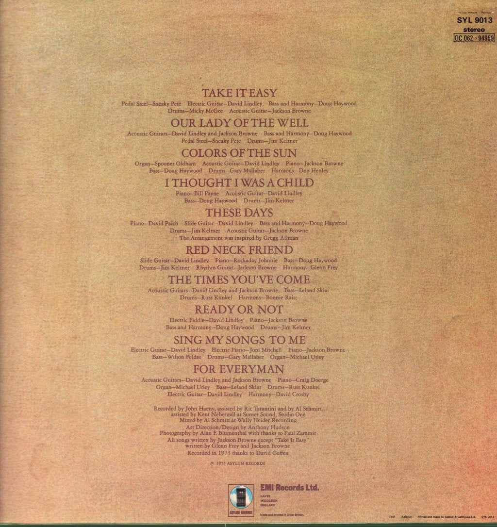 Jackson Browne - For Everyman - Lp