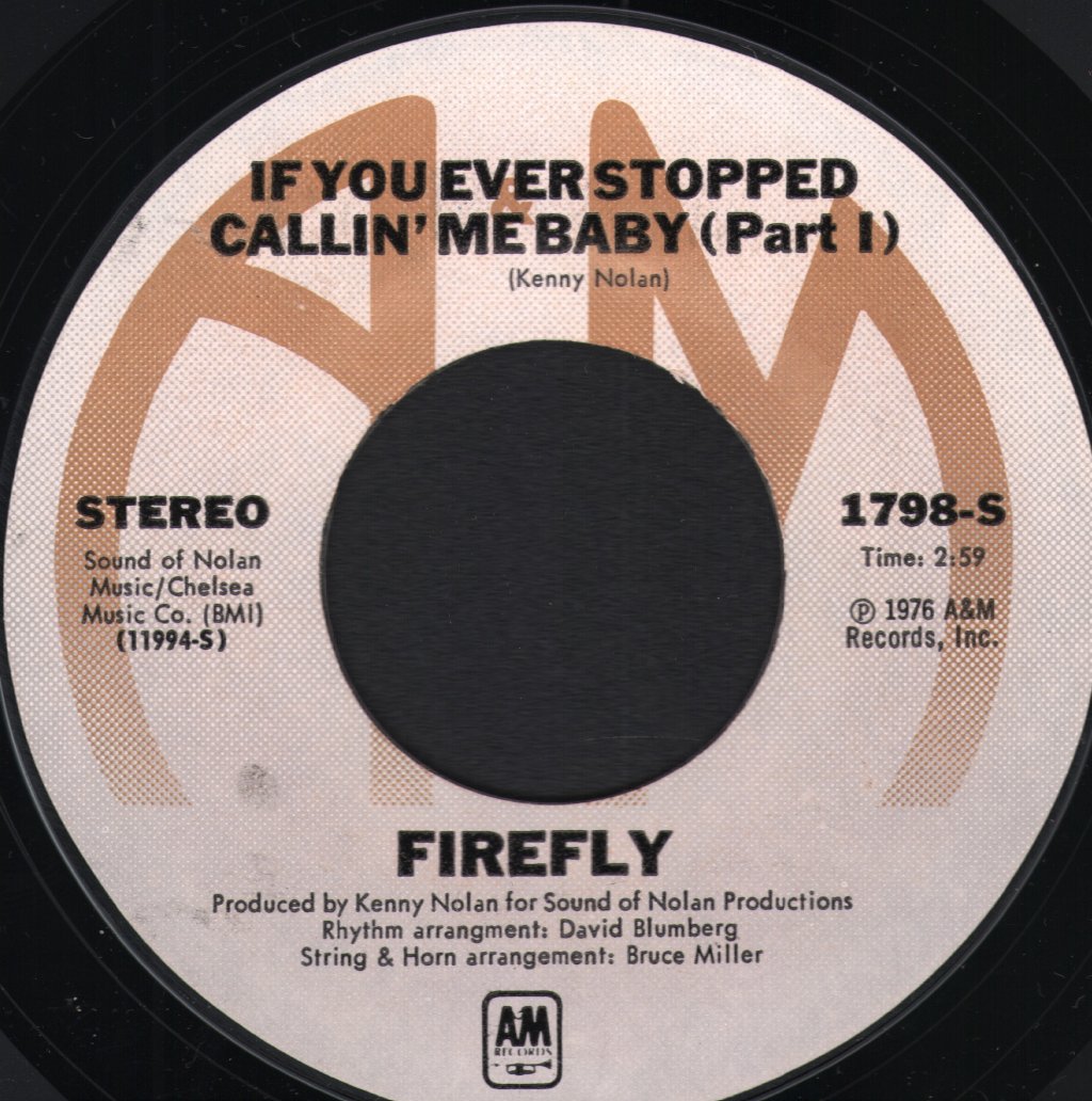 Firefly (70'S Band) - If You Ever Stopped Callin' Me Baby - 7 Inch