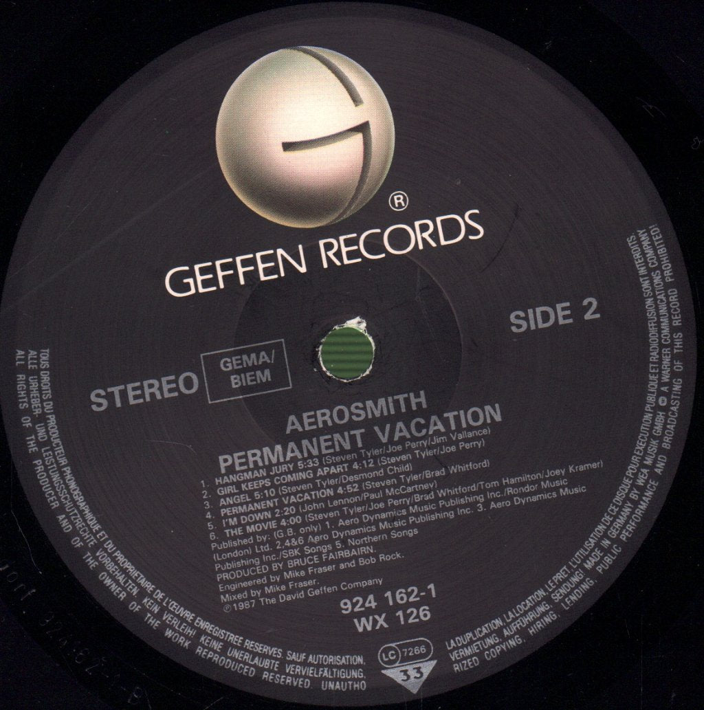 Aerosmith - Permanent Vacation - Lp