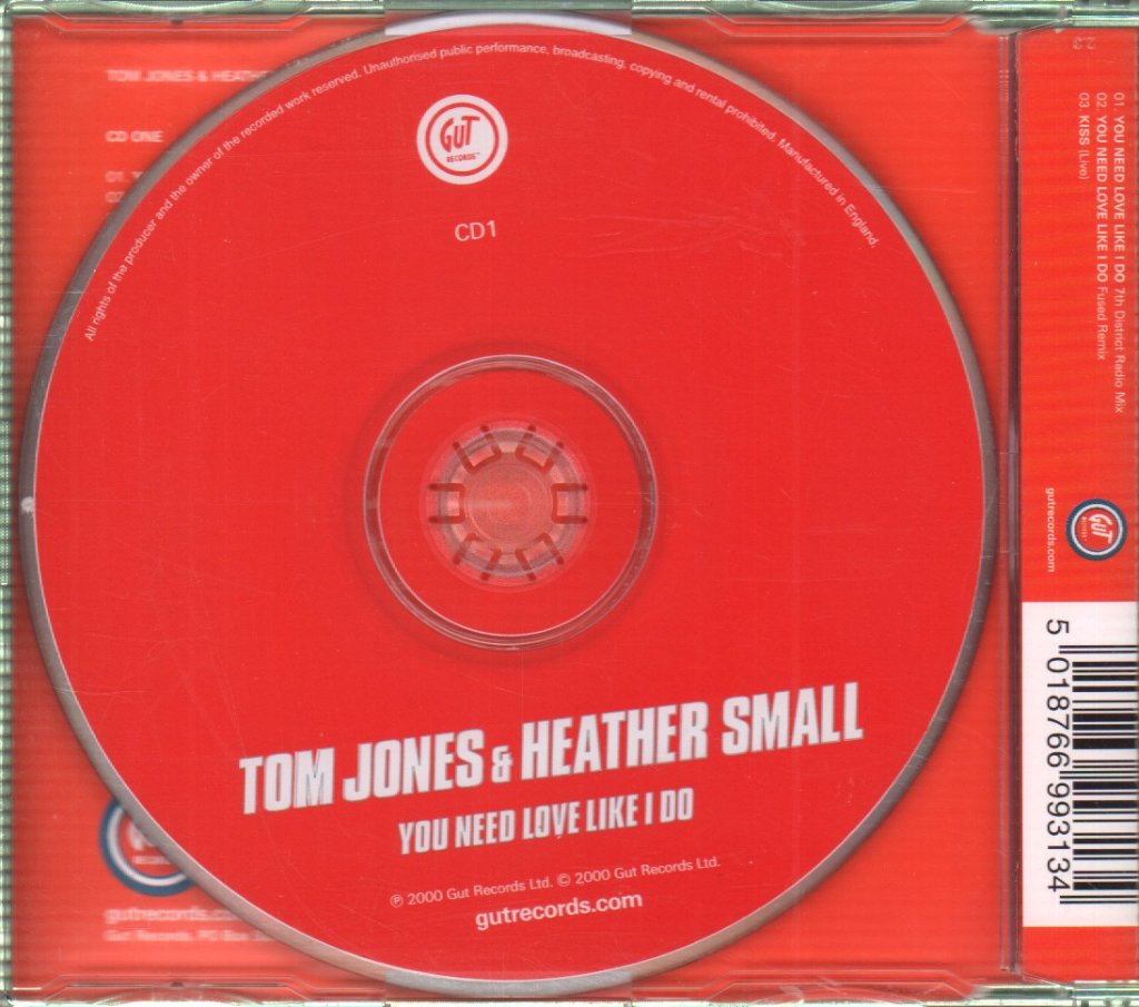 Tom Jones And Heather Small - You Need Love Like I Do - Cd