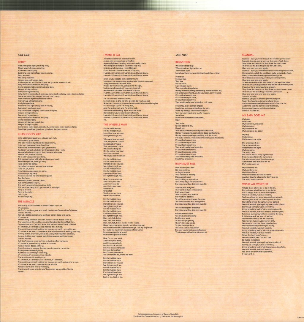 Queen - Miracle - Lp