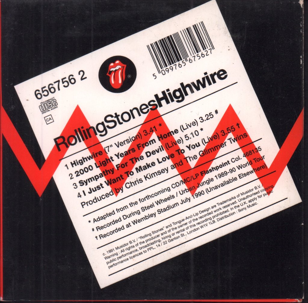 Rolling Stones - Highwire - Cd