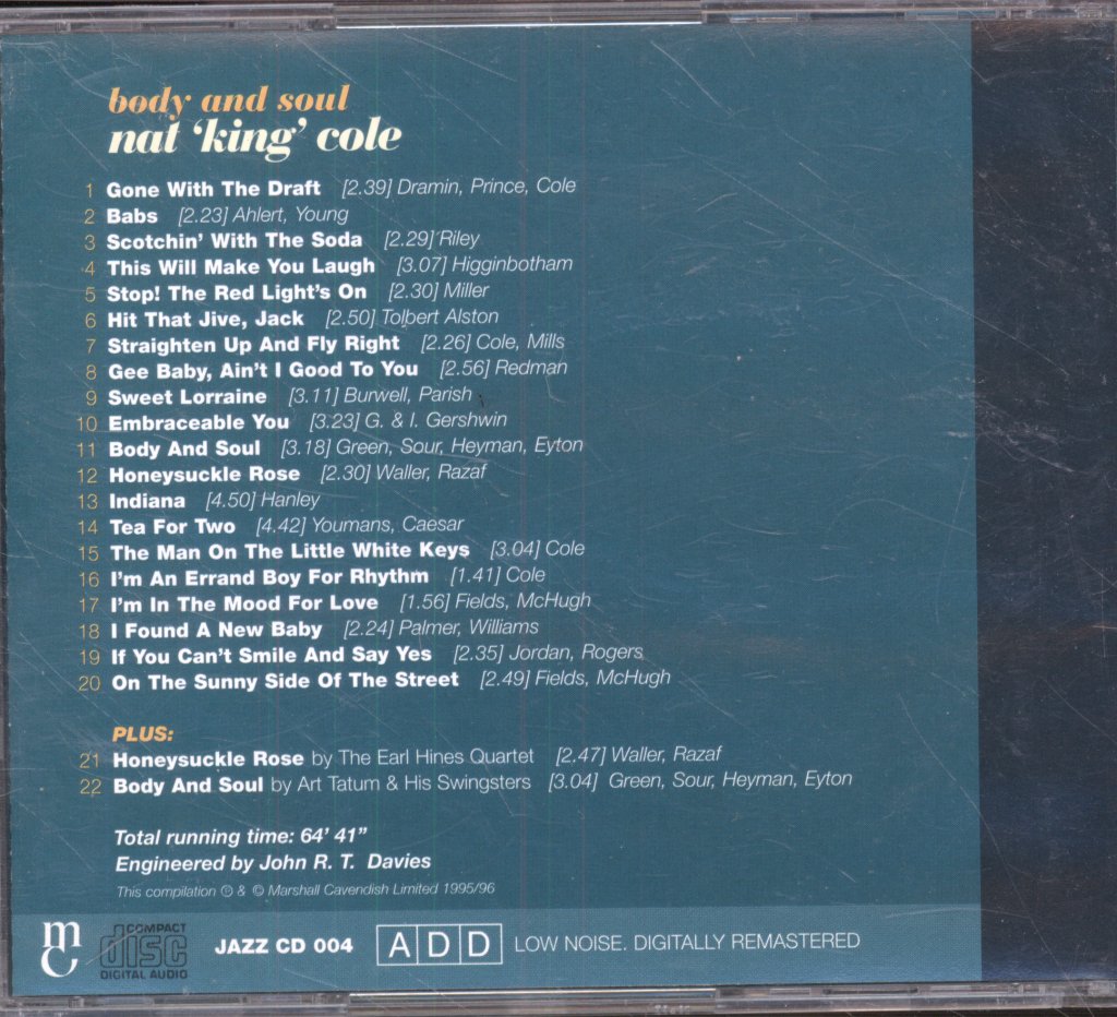 Nat King Cole - Body And Soul - Cd