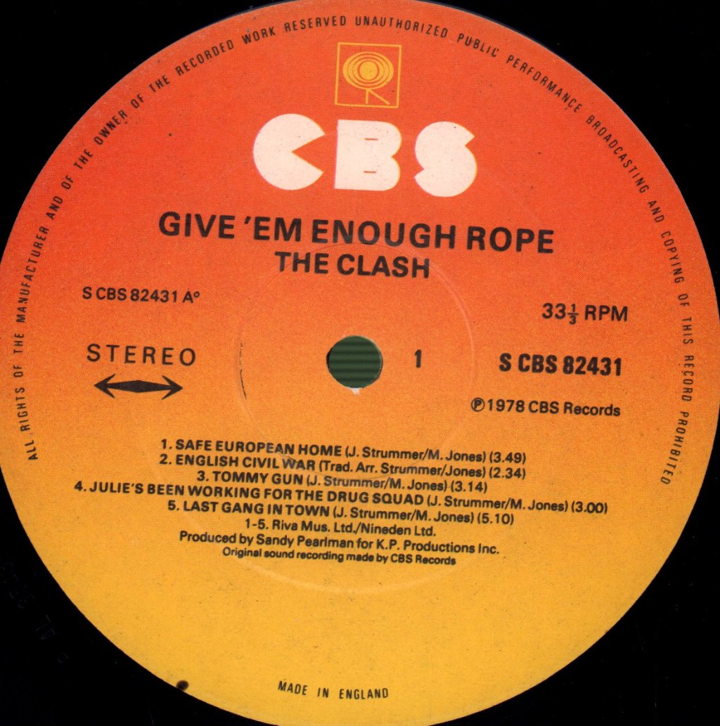 Clash - Give Em Enough Rope - Lp
