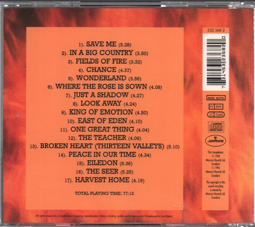 Big Country - Through A Big Country - Greatest Hits - Cd