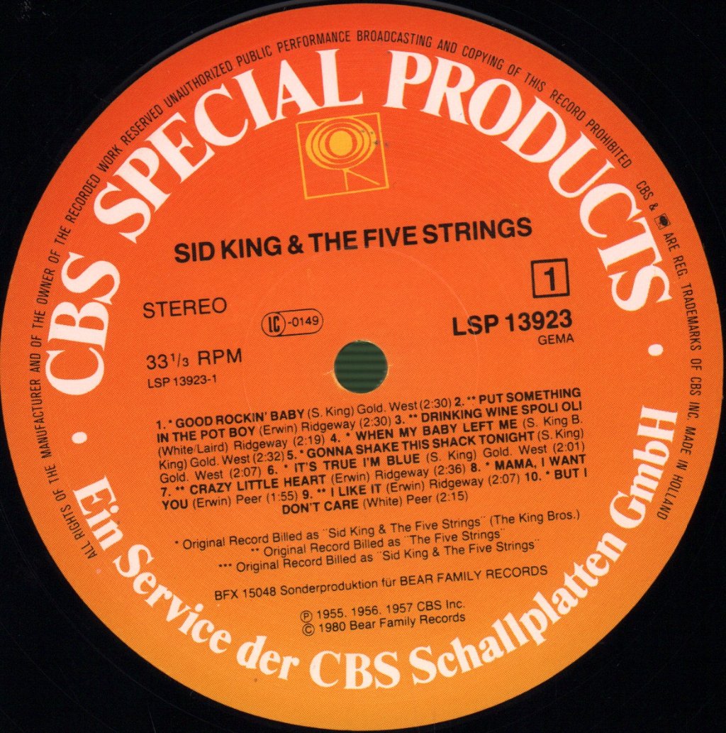 Sid King And The Five Strings - Gonna Shake This Shack Tonight - Lp