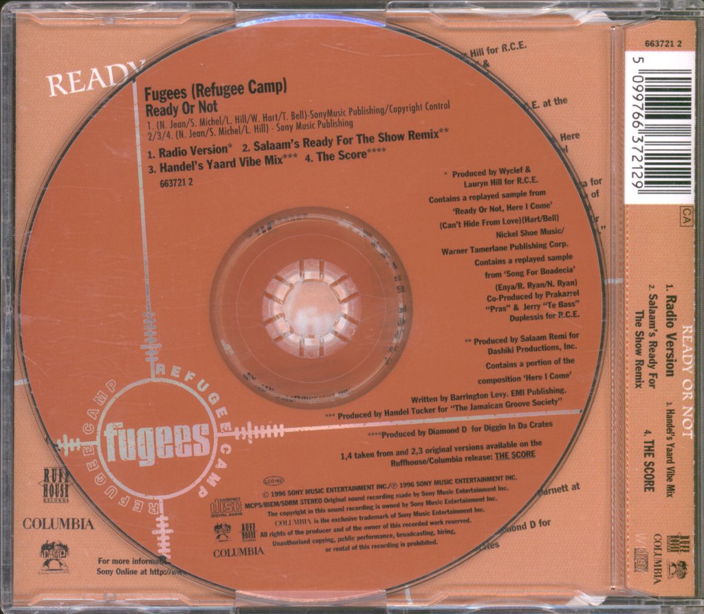 Fugees - Ready Or Not - Cd – Vinyl Tap