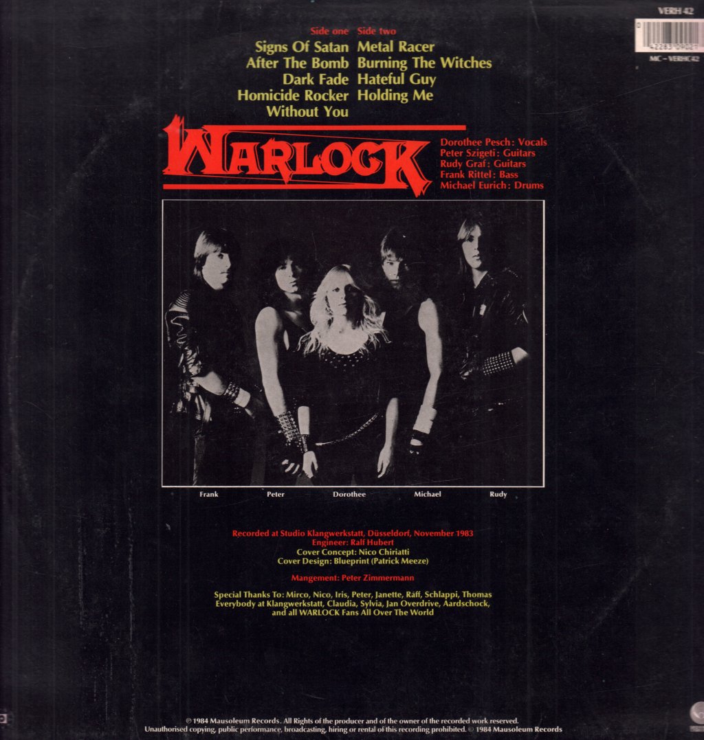 Warlock - Burning The Witches - Lp