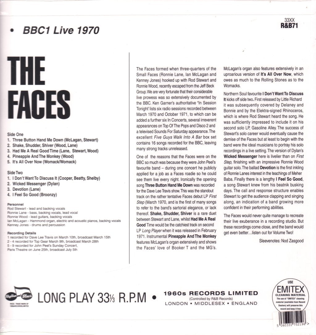 Faces - BBC1 - Live 1970 - Lp