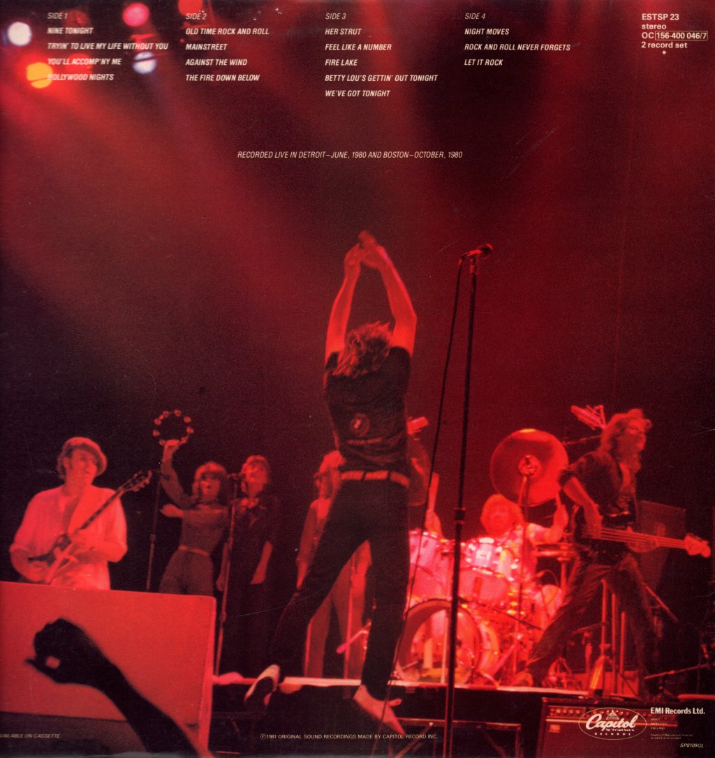 Bob Seger And The Silver Bullet Band - Nine Tonight - Double Lp