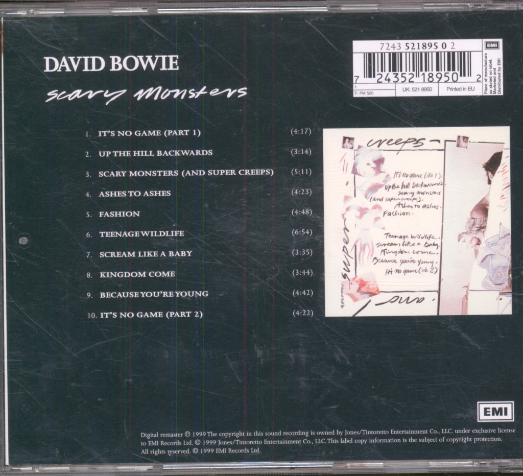 David Bowie - Scary Monsters - Cd