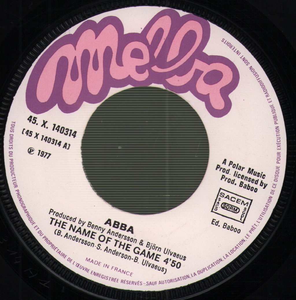 ABBA - Name Of The Game / I Wonder (Departure) - 7 Inch