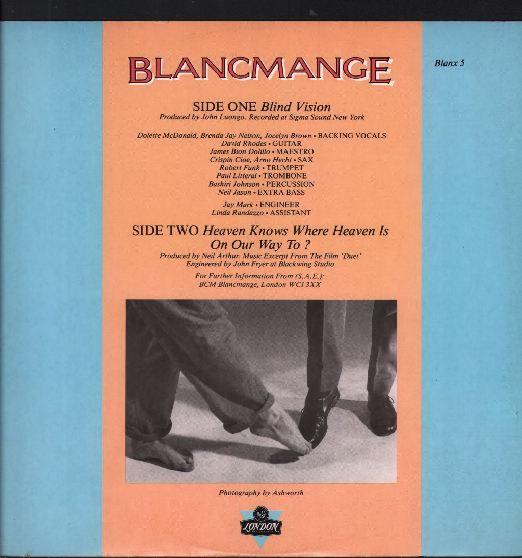 Blancmange - Blind Vision - 12 Inch