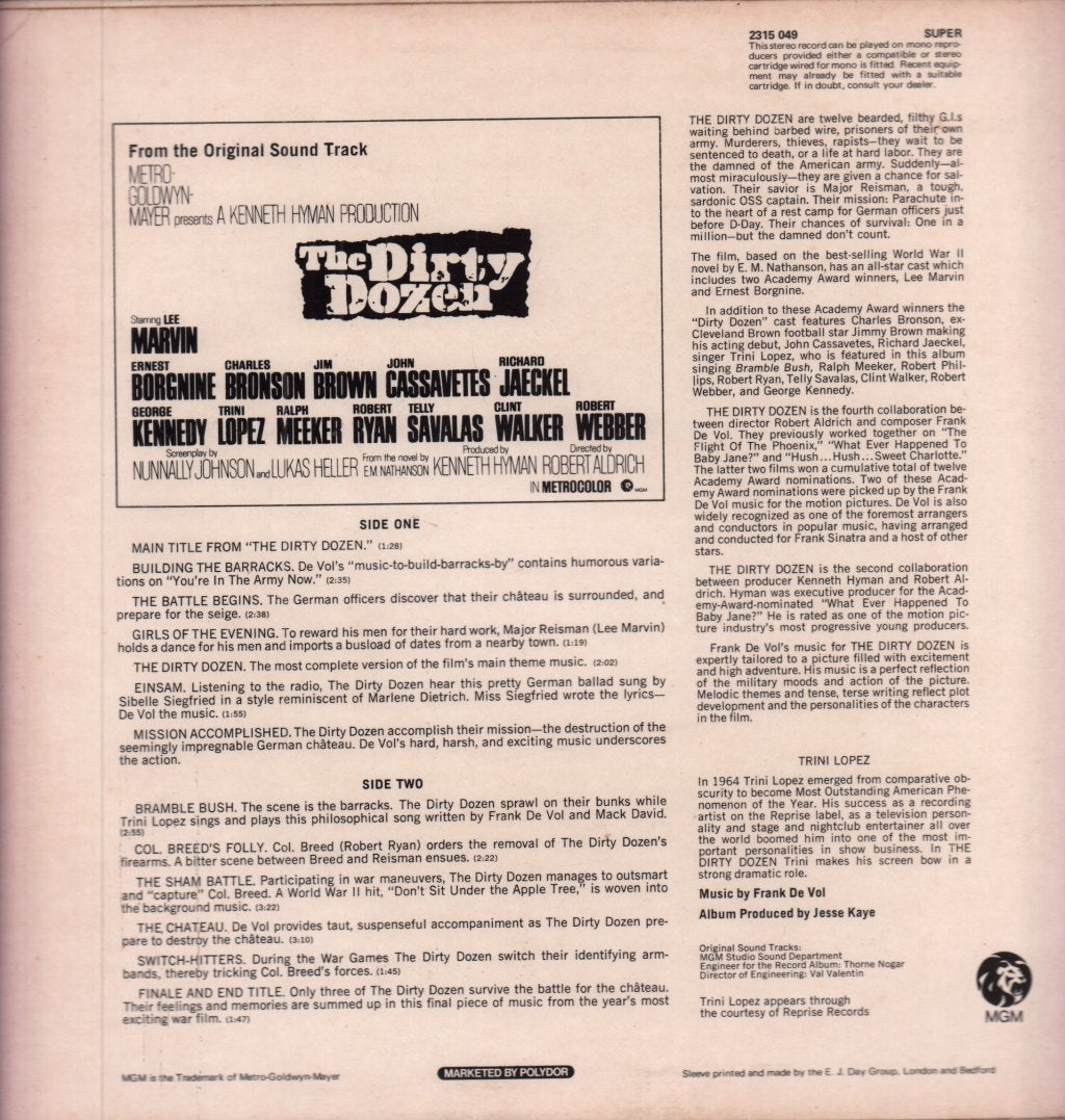 Dirty Dozen - From The Original Soundtrack - Lp