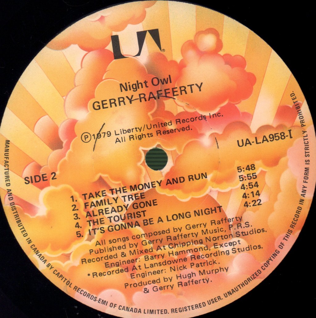 Gerry Rafferty - Night Owl - Lp