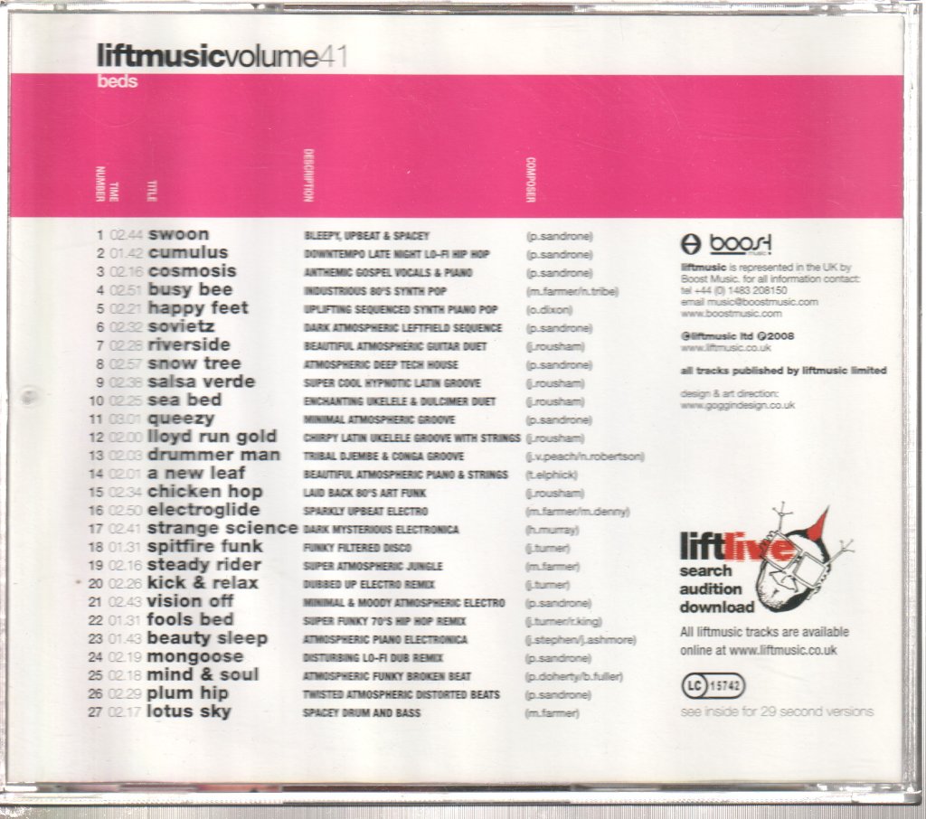 P Sandrone - liftmusicvolume41 - Cd