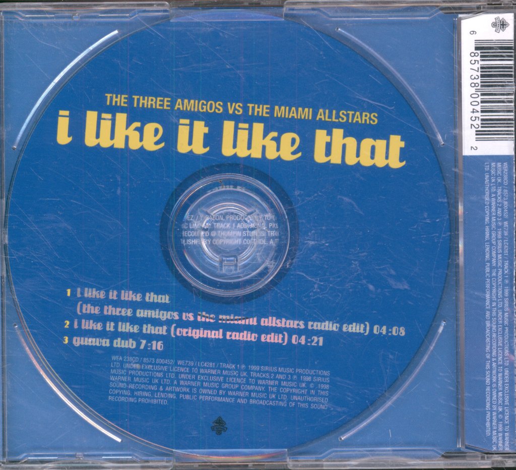 Three Amigos Vs Miami Allstars - I Like It Like That - Cd