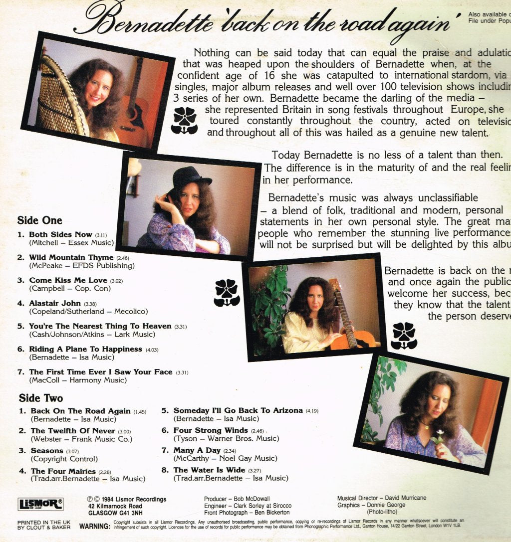 Bernadette - Back On The Road Again - Lp