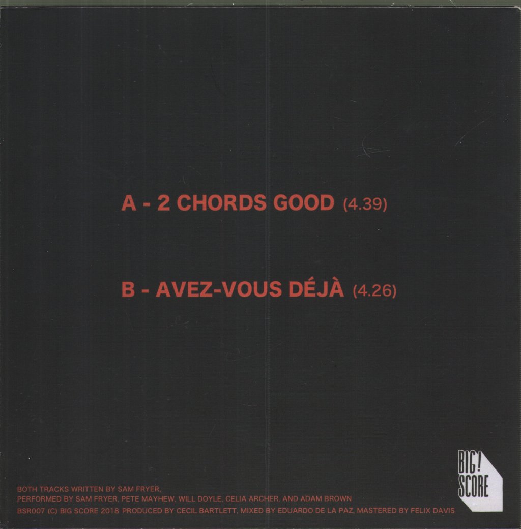 Gently Tender - 2 Chords Good / Avez-Vous Déjà - 7 Inch