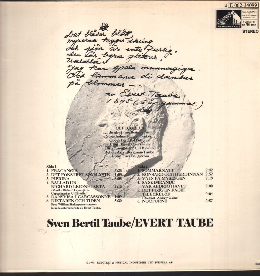 Sven-Bertil Taube - Evert Taube - Lp