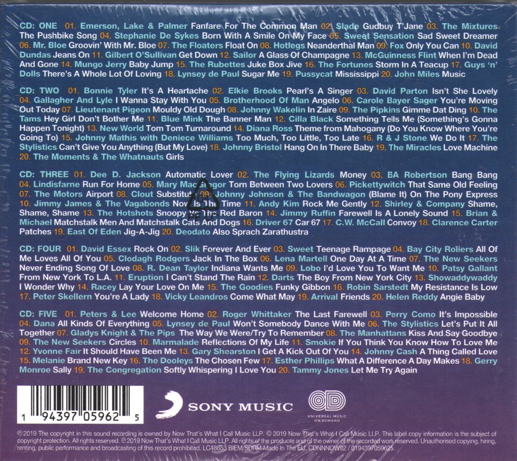 Various Artists - Now 100 Hits Forgotten 70s - Cd Set