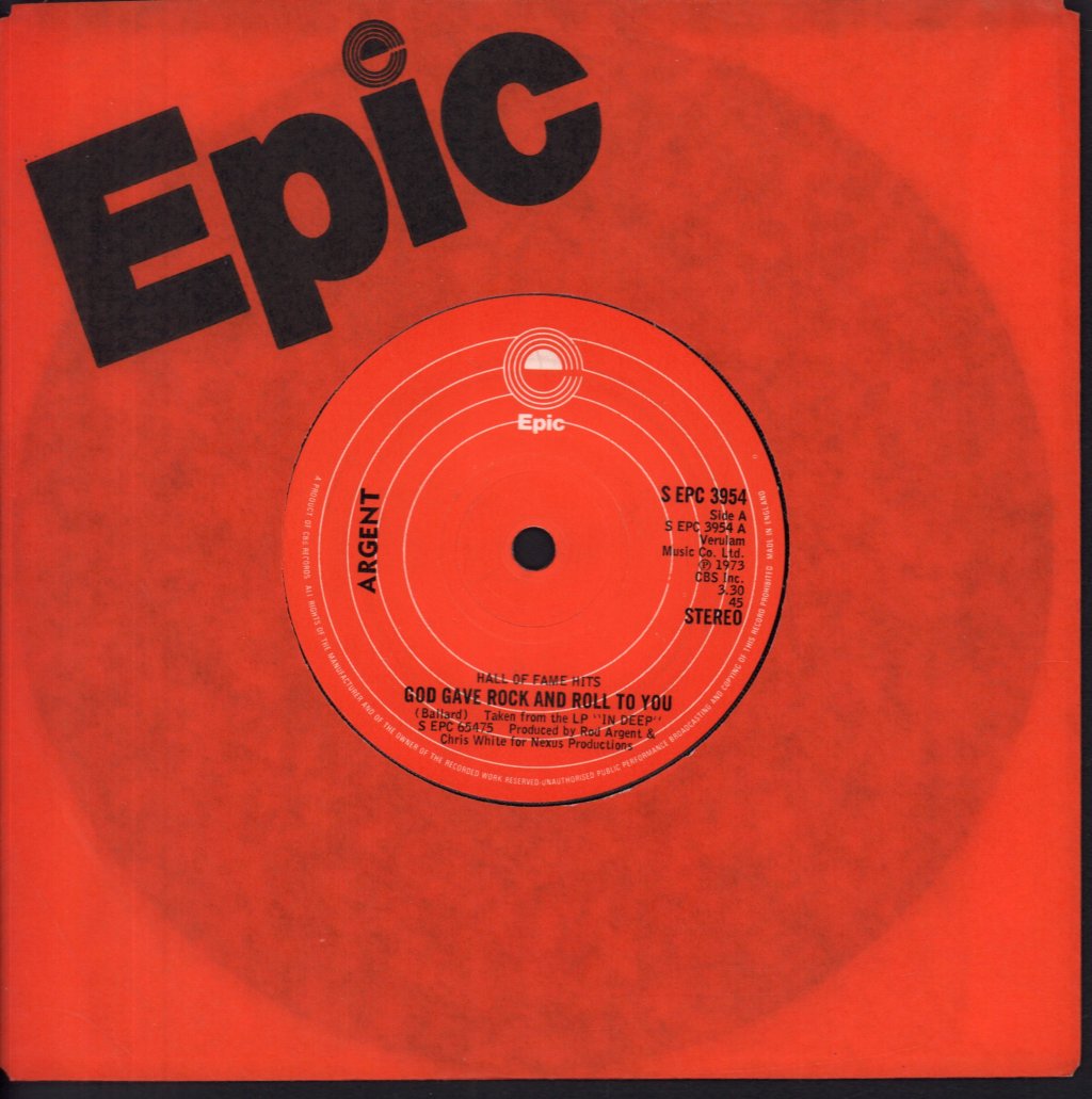 Argent - God Gave Rock And Roll To You - 7 Inch