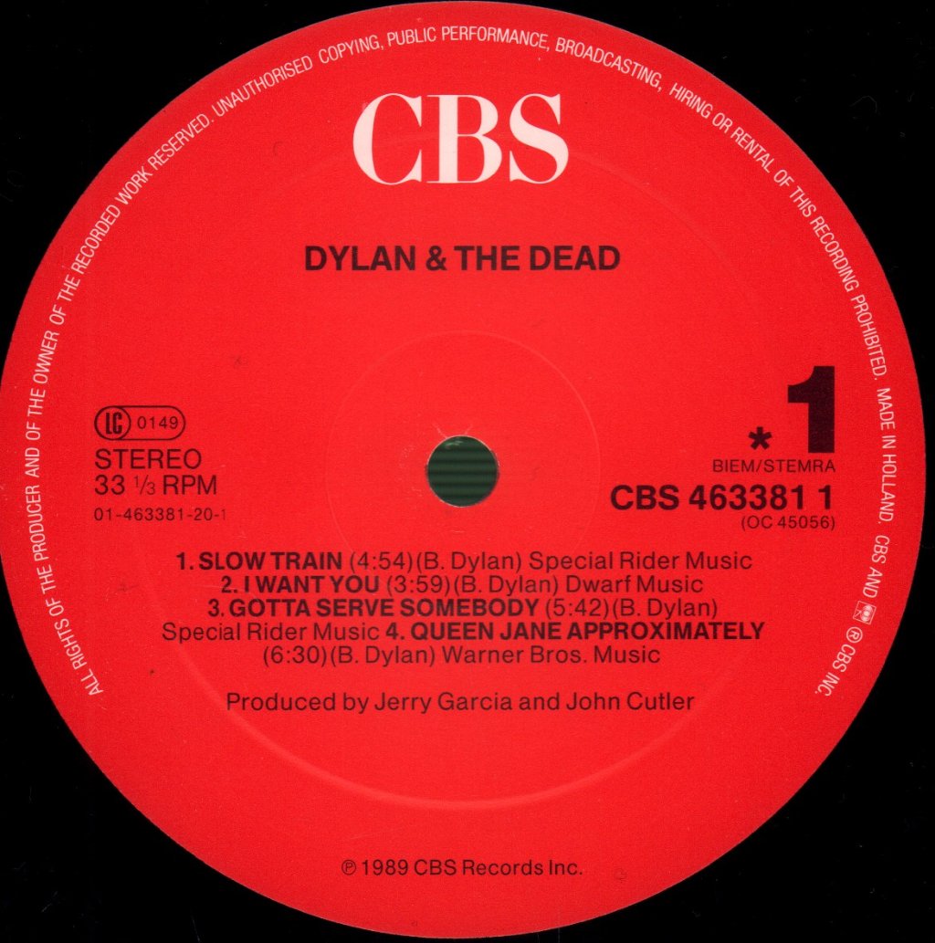 Bob Dylan And The Grateful Dead - Dylan & The Dead - Lp