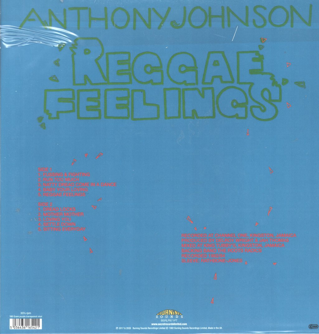 Anthony Johnson - Reggae Feelings - Lp