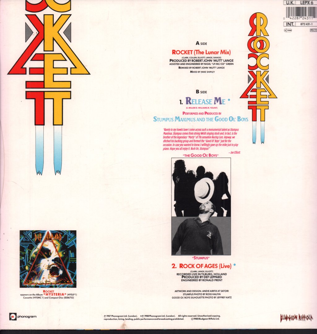 Def Leppard - Rocket - 12 Inch