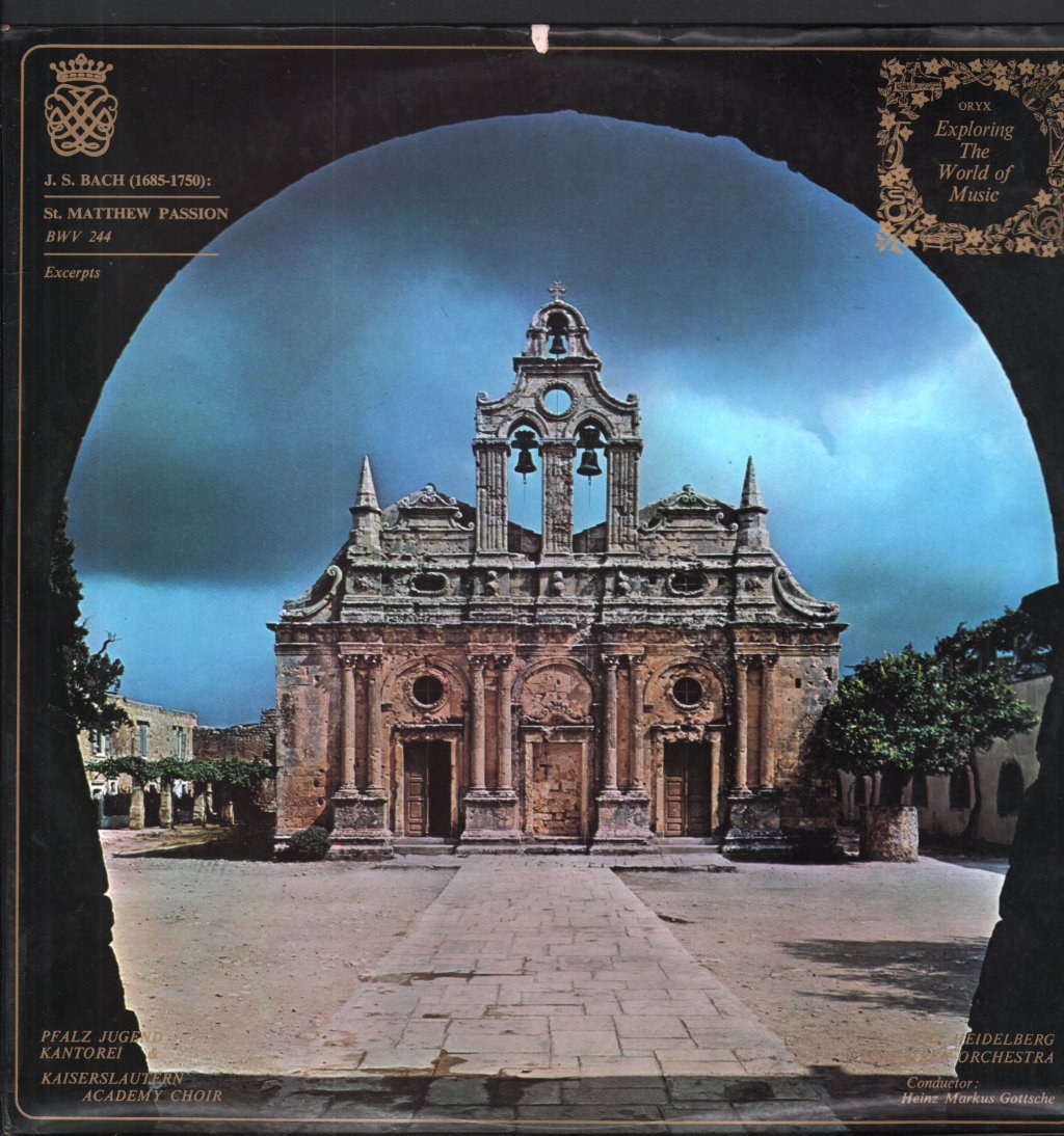 Heidelberg Chamber Orchestra / Heinz Markus Gottsche - J.S. Bach -St. Matthew Passion BWV 244 (Excerpts) - Lp