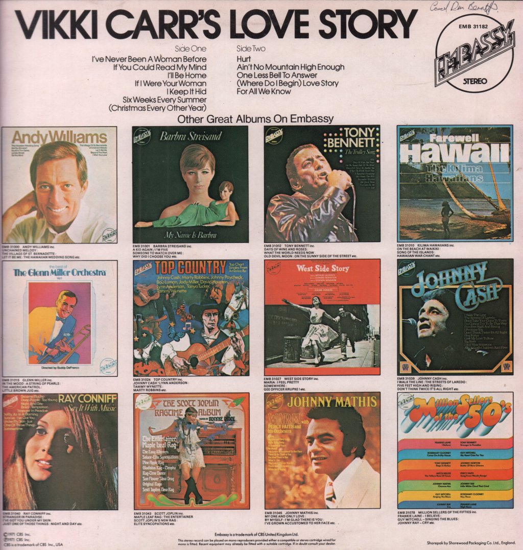 Vikki Carr - Vikki Carr's Love Story - Lp