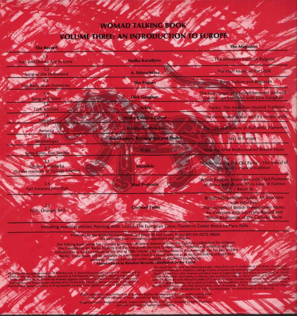 Various Artists - Womad Talking Book Volume Three: An Introduction To Europe - Lp