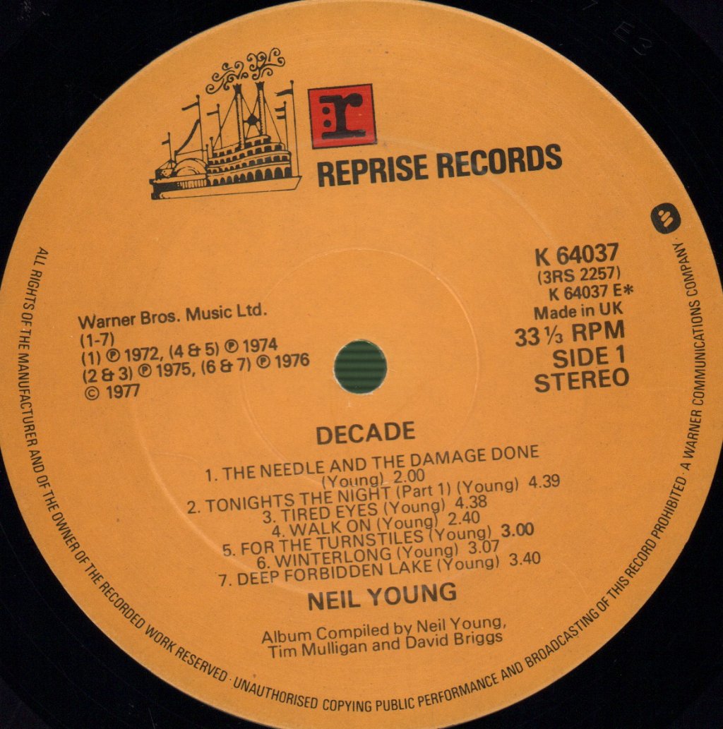 Neil Young - Decade - Triple Lp