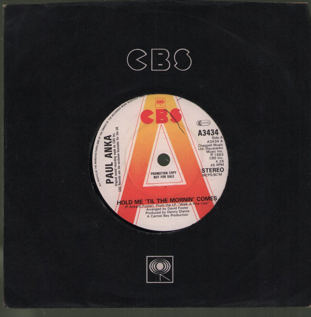 Paul Anka - Hold Me 'Til The Mornin' Comes - 7 Inch