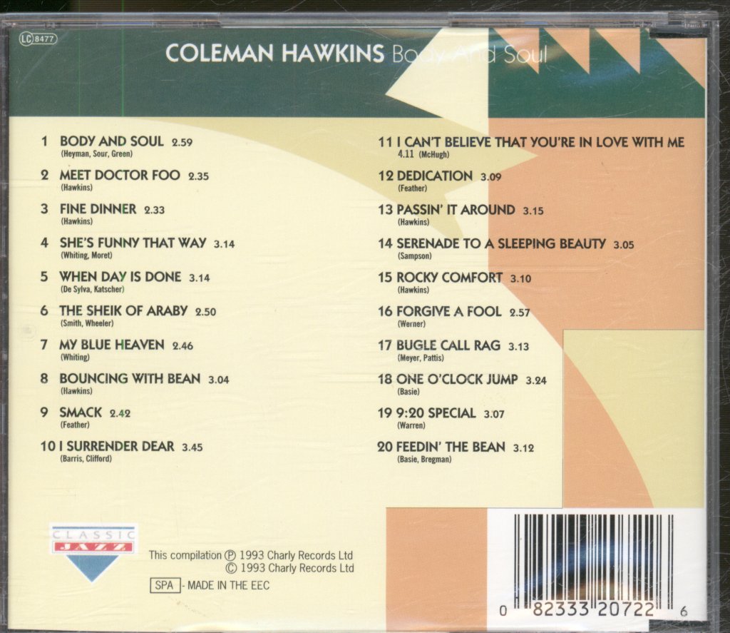 Coleman Hawkins - Body And Soul - Cd
