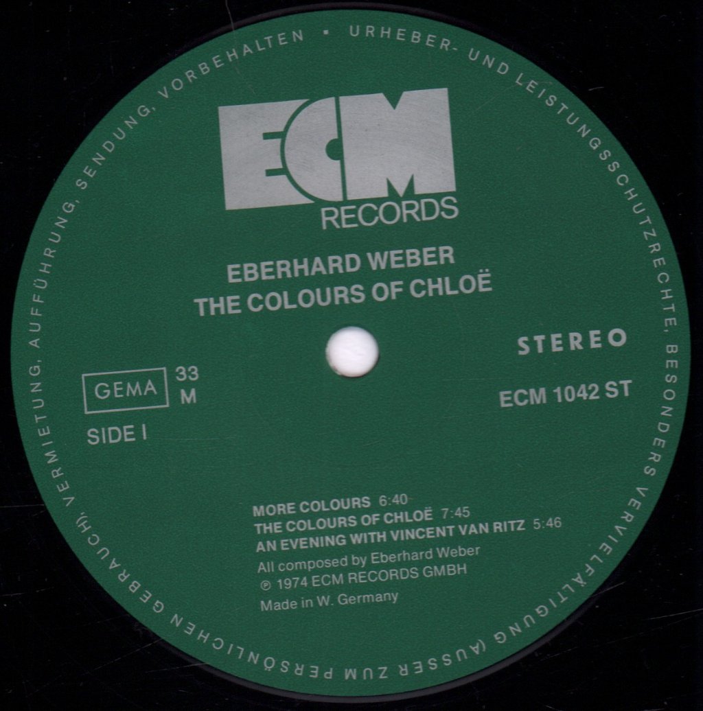 Eberhard Weber - Colours Of Chloe - Lp