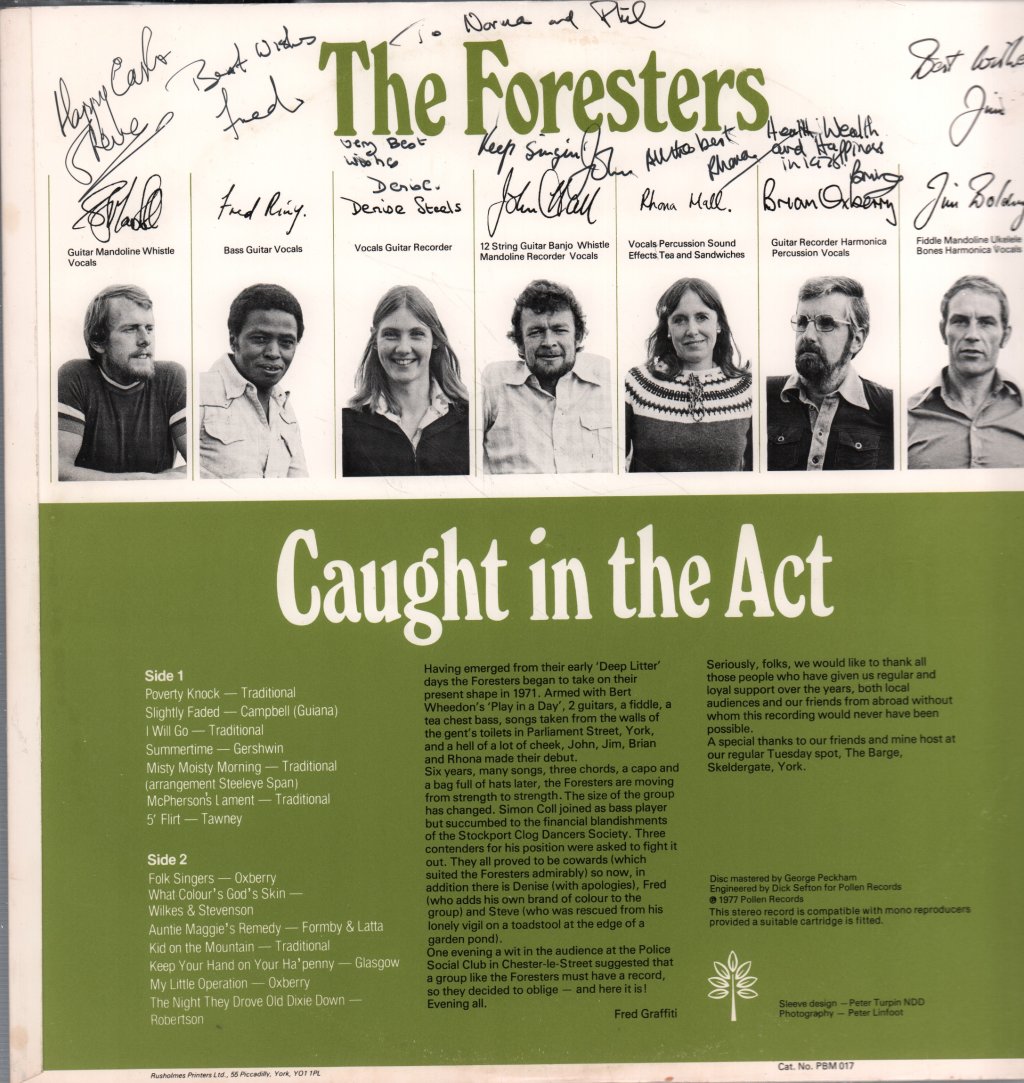 Foresters - Caught In The Act - Lp