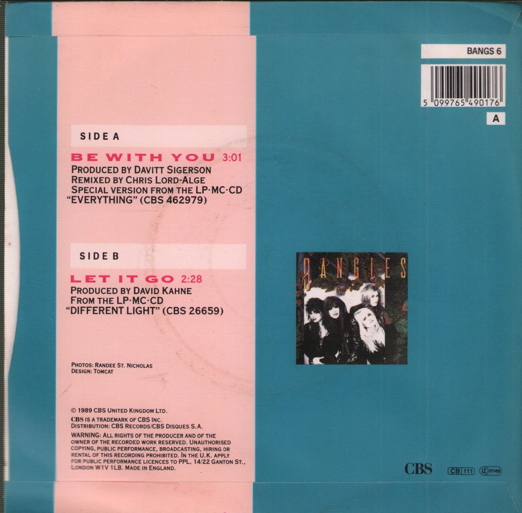 Bangles - Be With You - 7 Inch