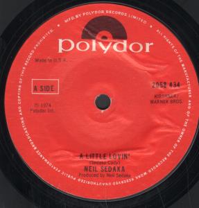 Neil Sedaka - A Little Lovin' - 7 Inch