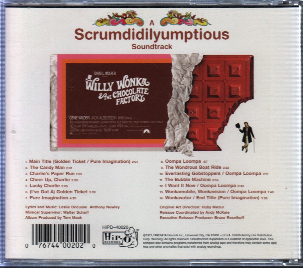 Leslie Bricusse And Anthony Newley - Willy Wonka & The Chocolate Factory (Special 25th Anniversary Edition - Original Soundtrack) - Cd