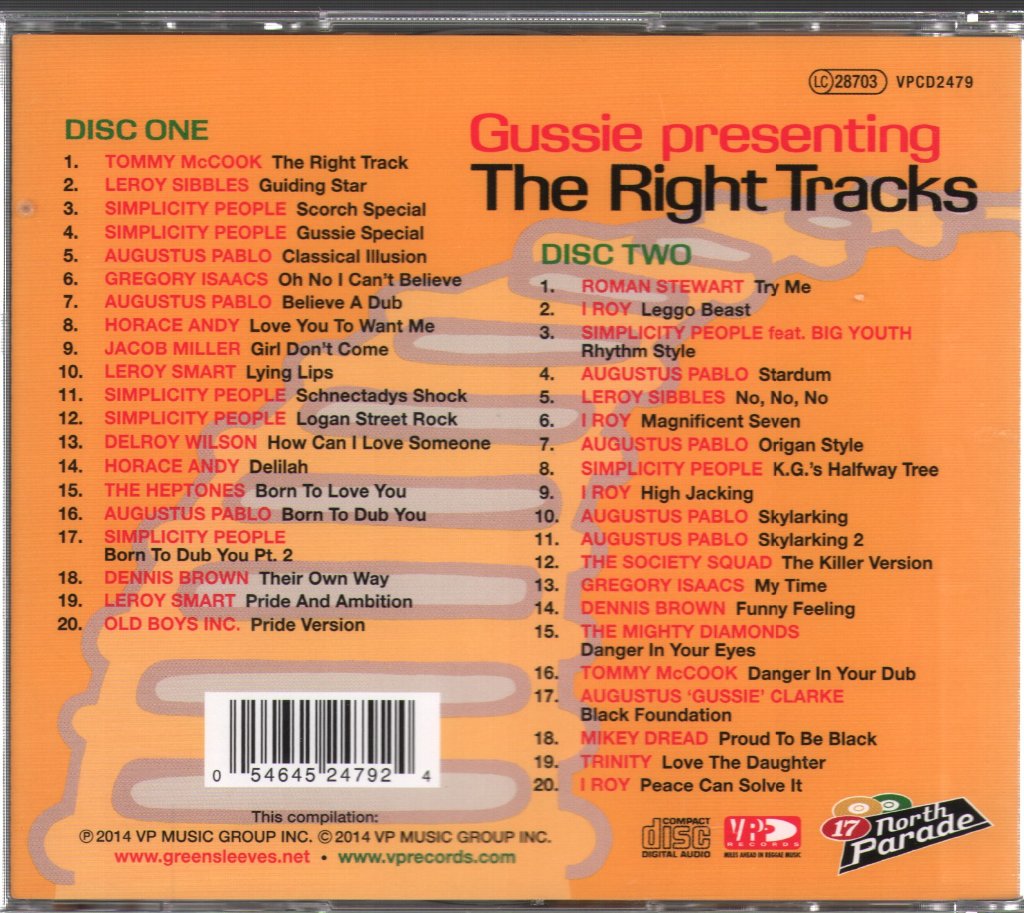 Augustus "Gussie - Right Tracks - Double Cd