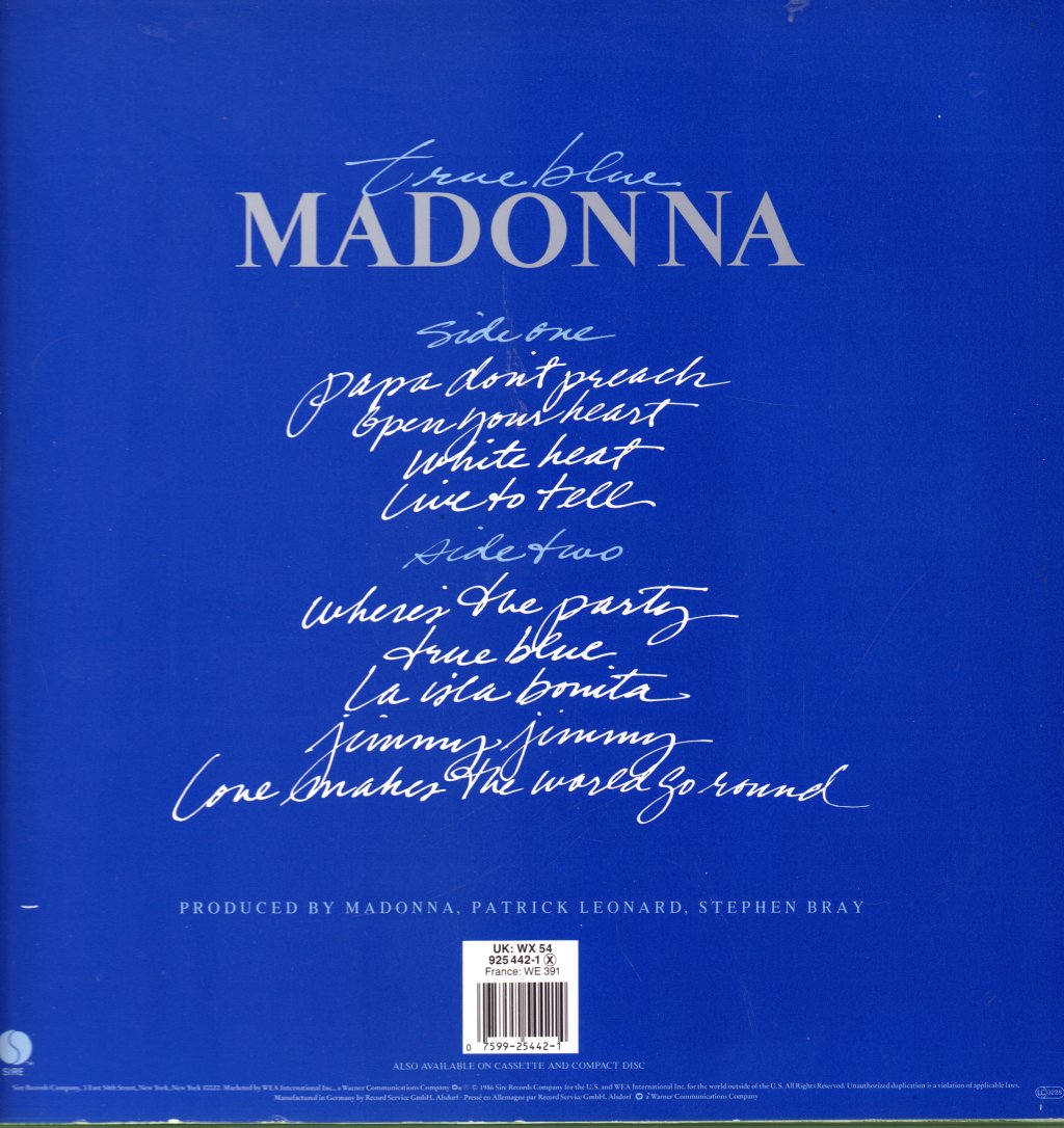 Madonna - True Blue - Lp
